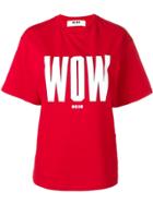 Msgm Oversized Print T-shirt - Red