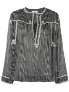 Isabel Marant Étoile Vertical Striped Blouse - Black