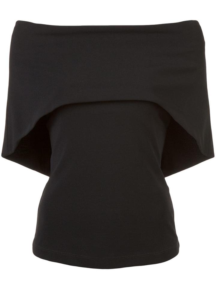 Nicole Miller Jersey Cape Top - Black