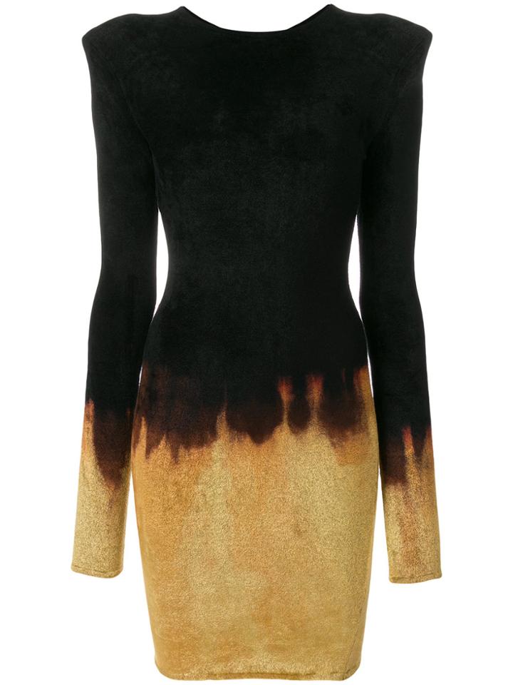 Balmain Fire Dress - Black