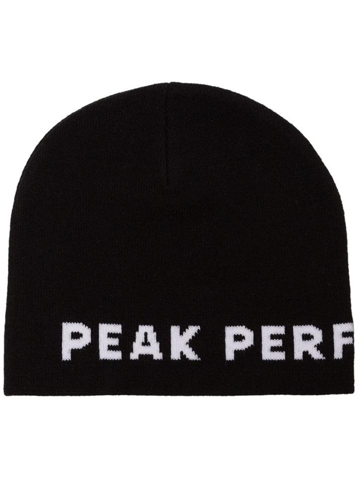 Peak Performance Logo Intarsia Beanie Hat - Black