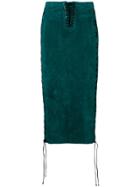 Unravel Project Side Lace-up Skirt - Green