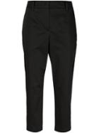 Jil Sander Cropped Trousers, Women's, Size: 36, Black, Spandex/elastane/cotton
