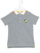 Fendi Kids - Contrast Collar Polo Shirt - Kids - Cotton - 6 Yrs, Grey