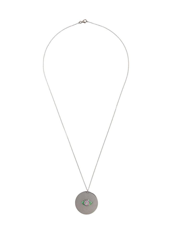Eye M By Ileana Makri Eye Sun Pendant Necklace - Metallic