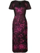 Talbot Runhof Metallic Twig Detail Dress - Pink & Purple