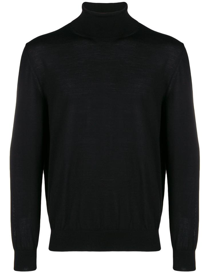 Ermenegildo Zegna Turtle Neck Sweater - Black