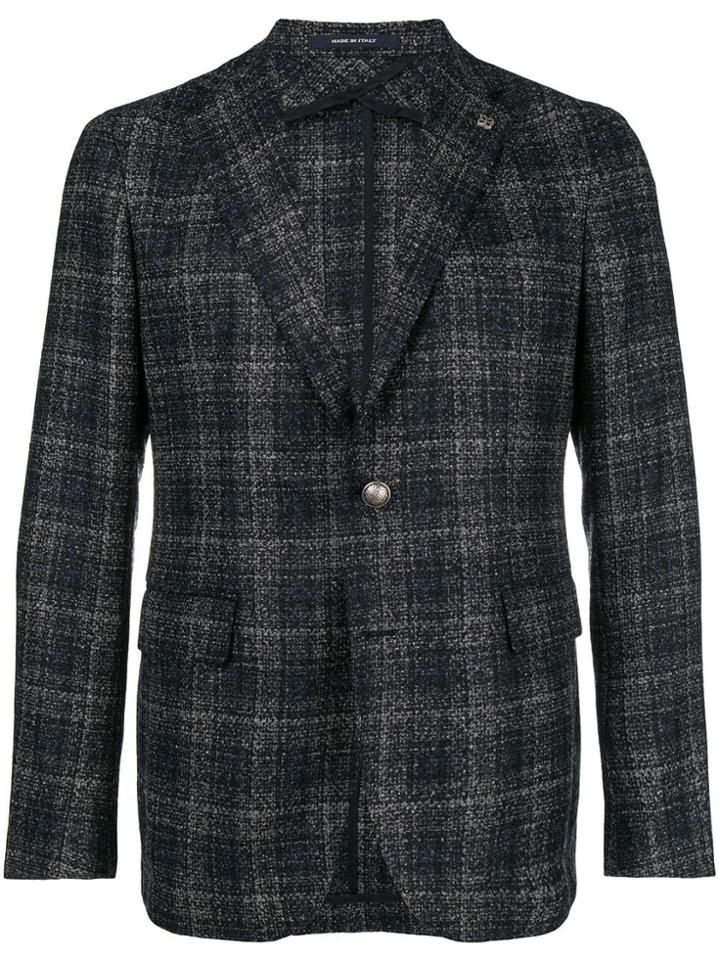 Tagliatore Checked Blazer-jacket - Black