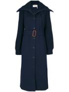Chloé Belted Classic Coat - Blue