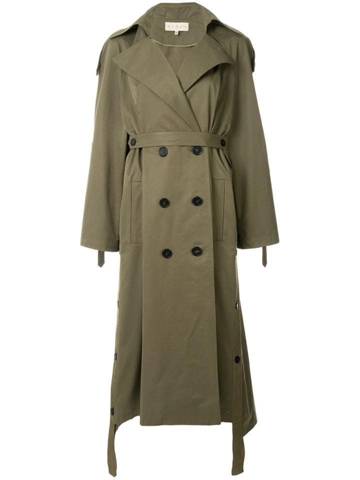 Ruban Khaki Trench Coat - Green