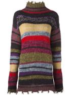 Etro Striped Turtleneck Jumper, Women's, Size: 40, Acrylic/nylon/mohair/alpaca