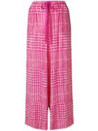 Fendi Embroidered Flared Trousers - Pink & Purple