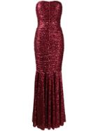 Dolce & Gabbana Sequined Long Dress - Red