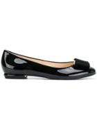 Hogl Bow Embellished Ballerinas - Black