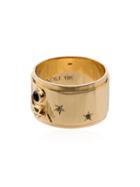Foundrae 18kt Gold Earth Wide Band Ring