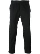 Moncler Straight Leg Trousers, Men's, Size: 52, Blue, Cotton/spandex/elastane