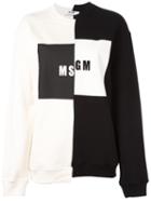 Msgm Two-tone Logo Sweatshirt