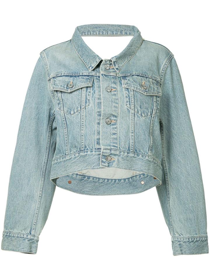 Maison Mihara Yasuhiro Cropped Jacket - Blue