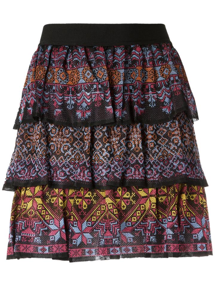Cecilia Prado Ruffled Mini Skirt - Black