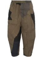 By Walid Green And Black Mathias Jay Patchwork Trousers