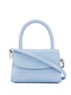 By Far Embossed Crocodile-effect Mini Bag - Blue