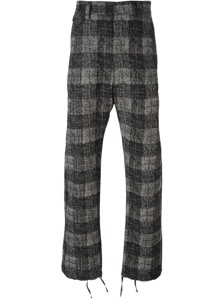 Kris Van Assche Checked Trousers