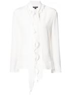 Derek Lam V-neck Scarf Blouse - Nude & Neutrals