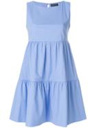 Twin-set Ruched Sun Dress - Blue