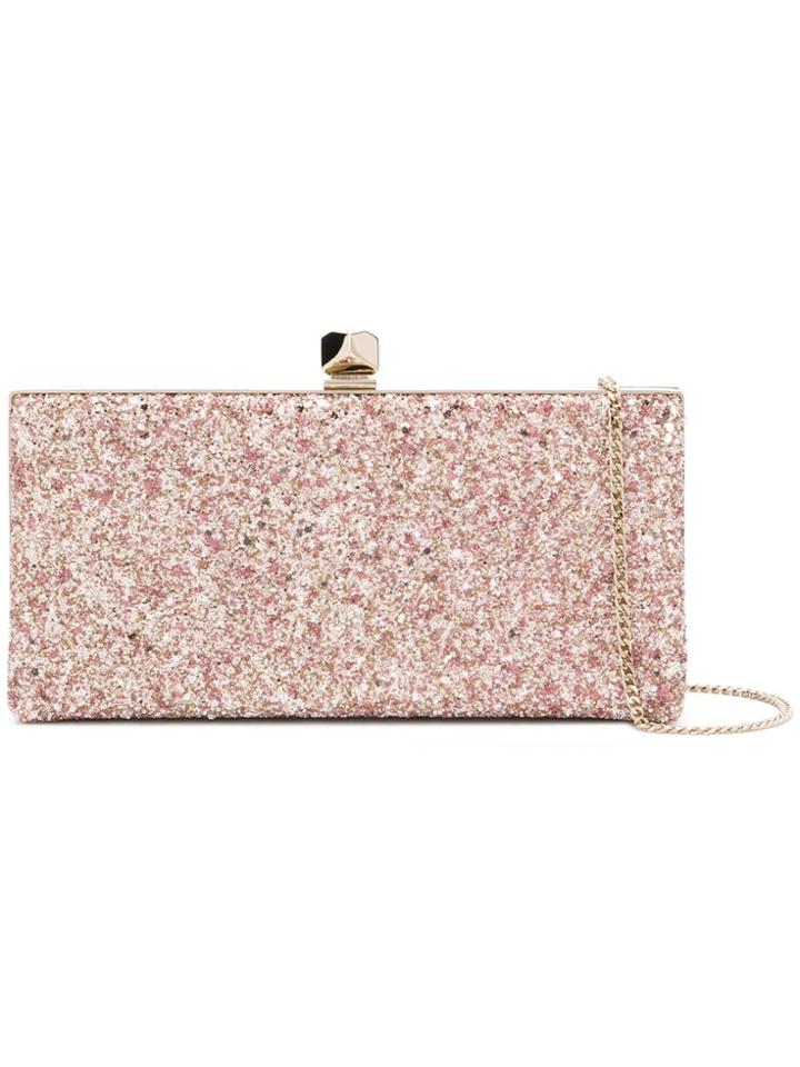 Jimmy Choo Celeste S Glitter Clutch - Pink