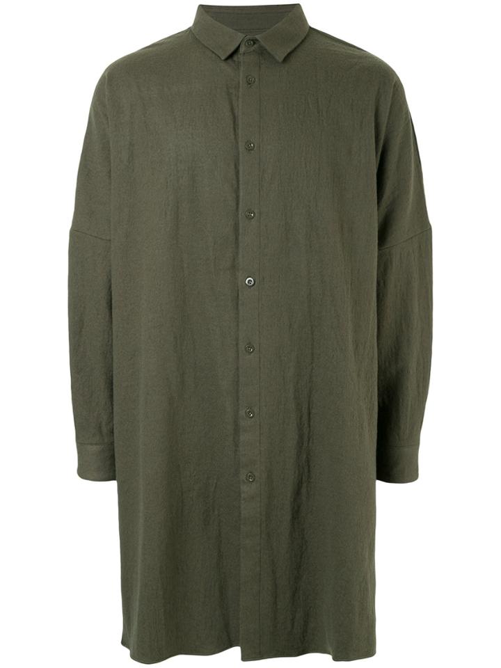 Marka Long Oversized Shirt - Green