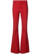 Derek Lam 10 Crosby Flare Trouser With Tuxedo Piping - Red