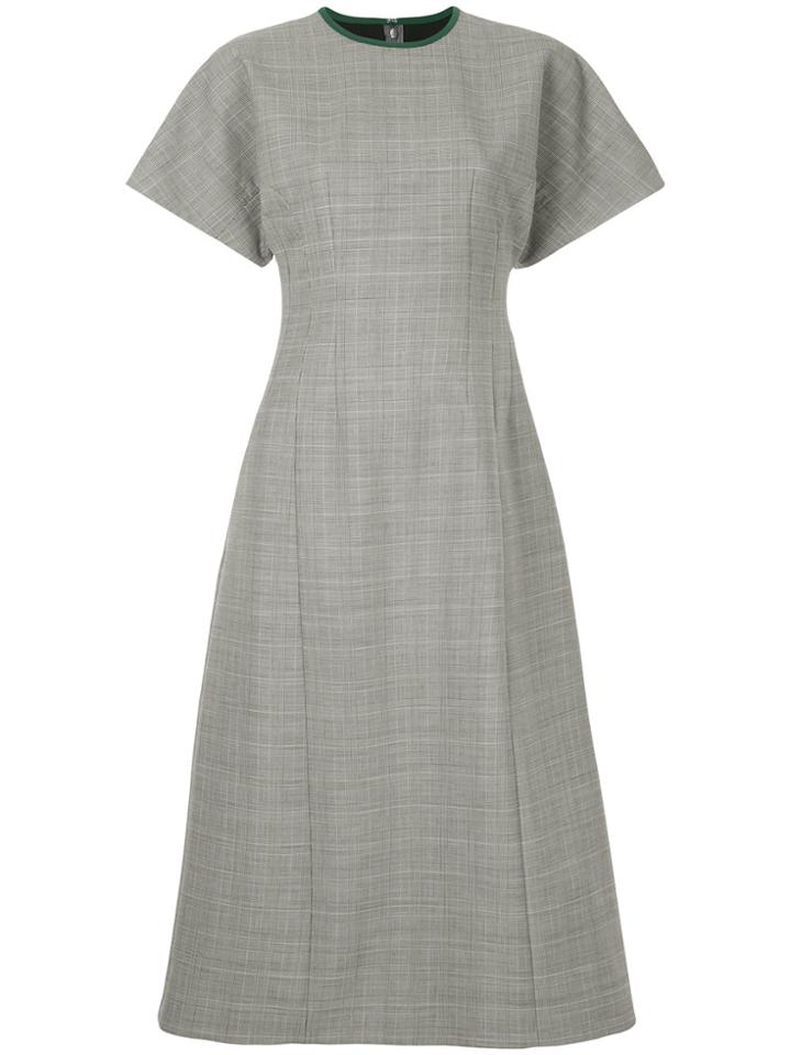 Le Ciel Bleu Checked Fit And Flare Dress - Grey