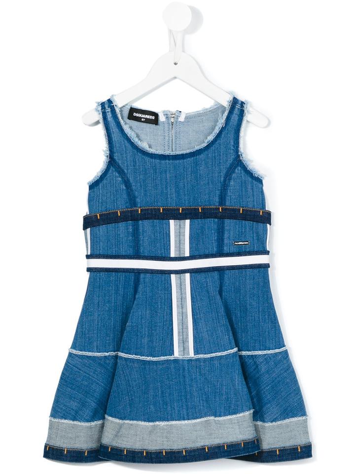 Dsquared2 Kids - Sleeveless Denim Dress - Kids - Cotton/spandex/elastane - 8 Yrs, Girl's, Blue