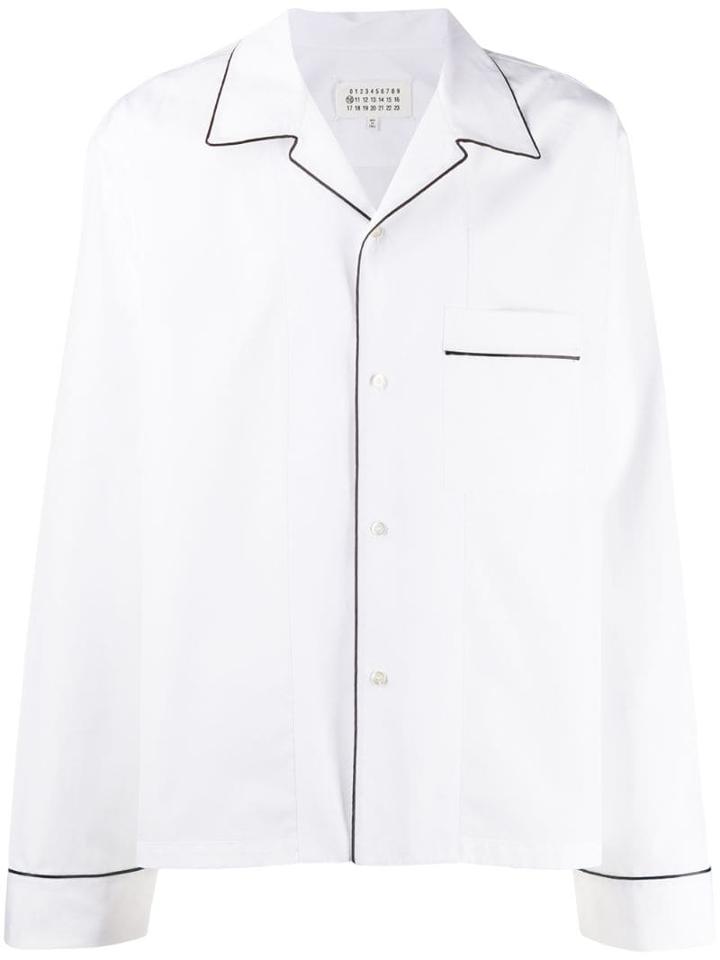 Maison Margiela Contrast Piped Trim Shirt - White