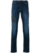 Emporio Armani Slight Bootcut Washed Jeans - Blue