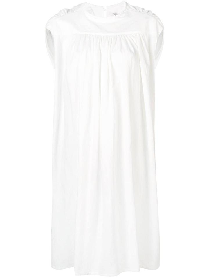 Atlantique Ascoli Pleated Drape Dress - White