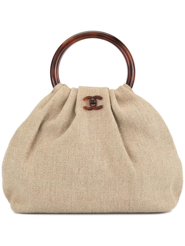 Chanel Vintage Cc Logos Hand Tote Bag - Neutrals