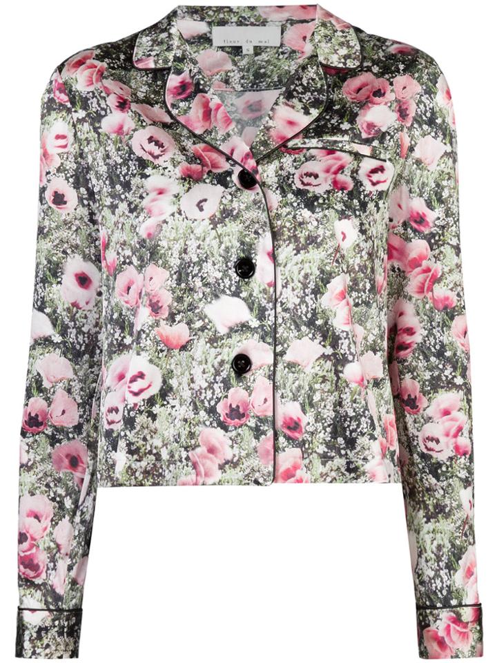Fleur Du Mal Poppy Printed Jacket - Green