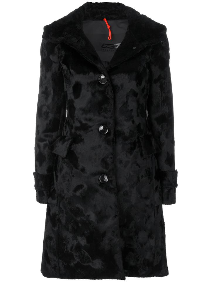 Rrd Textured Single Breasted Coat - Black