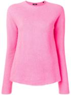 Aspesi High Boat Neck Sweater - Pink & Purple