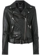 Diesel Biker Jacket, Women's, Size: Small, Black, Calf Leather