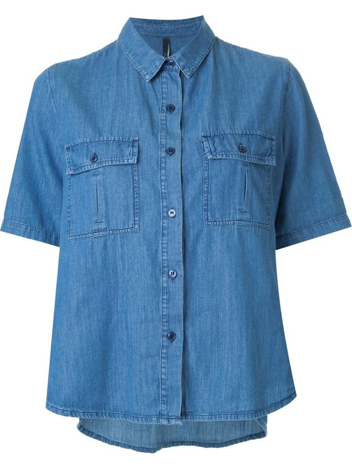 Nobody Denim Military Denim Shirt, Women's, Size: S, Blue, Cotton