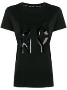Dkny Logo Print T-shirt - Black