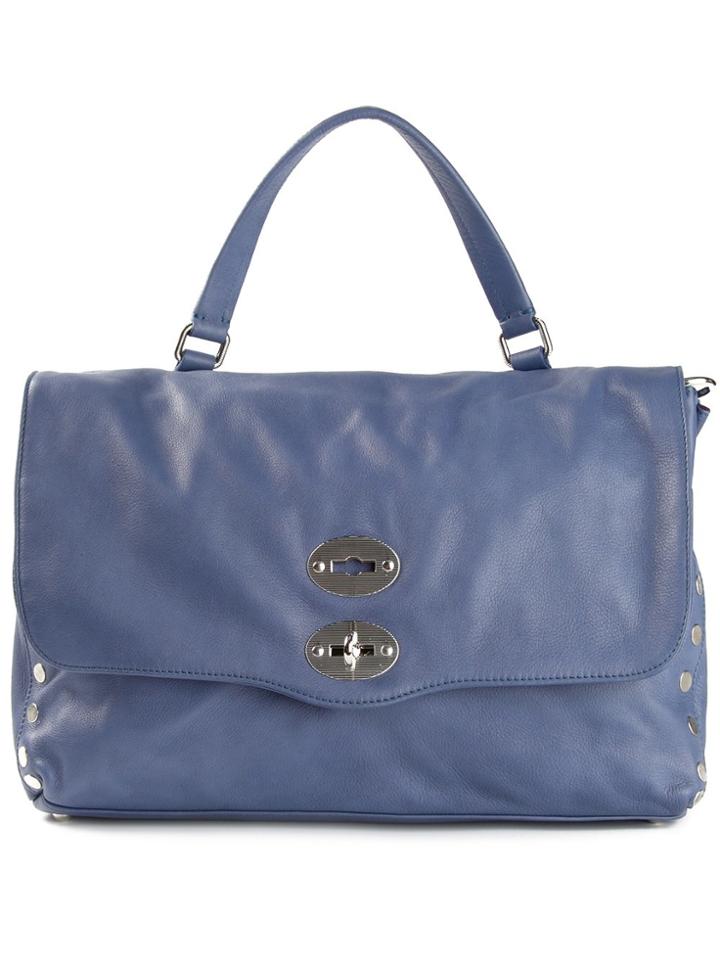 Zanellato Studded Detail Tote - Blue