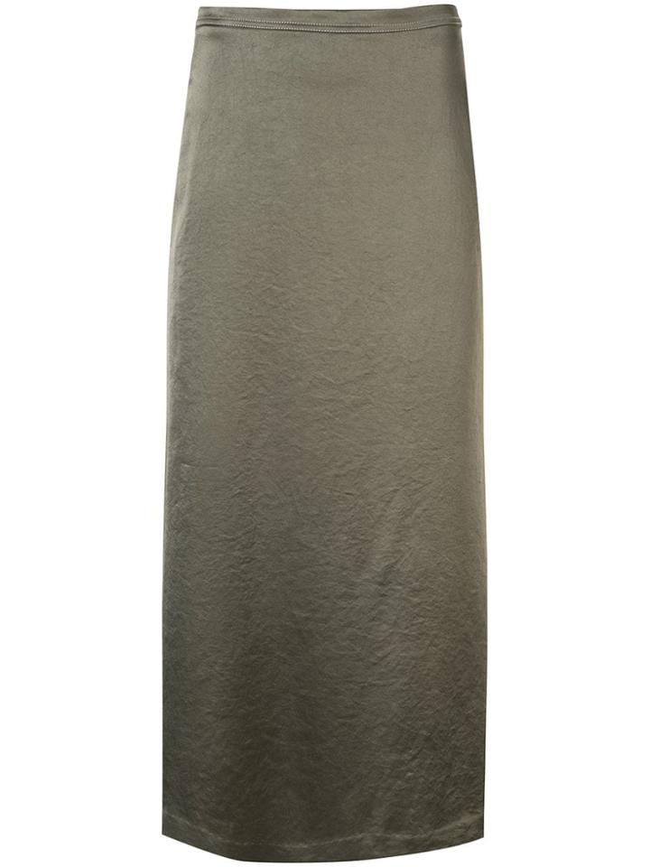 Tomorrowland Straight-fit Midi Skirt - Green