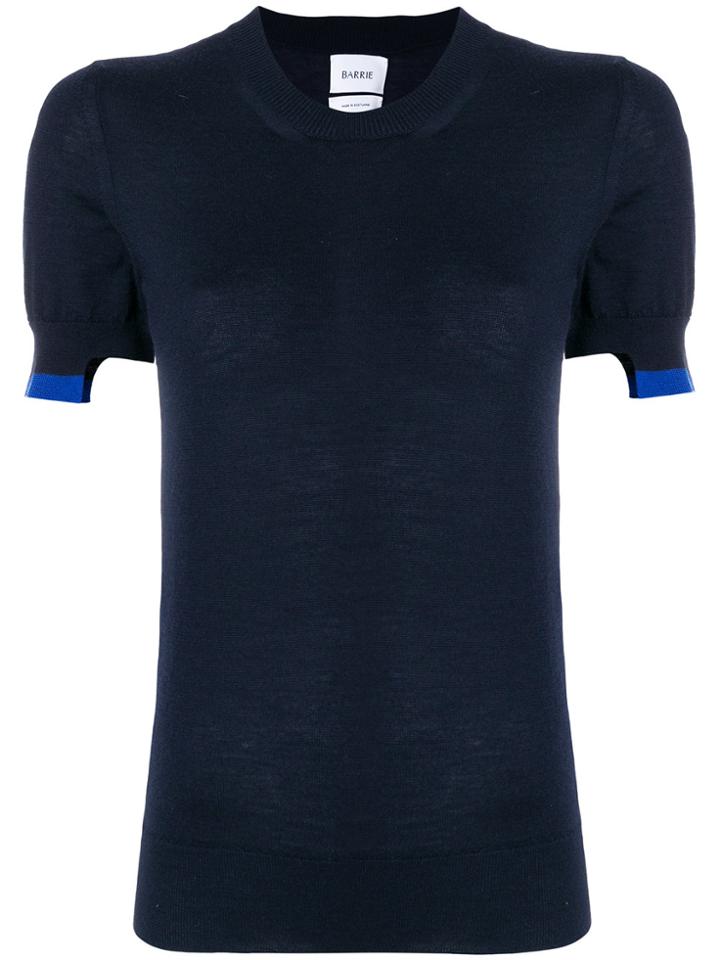 Barrie Classic Fitted Knitted T-shirt - Blue