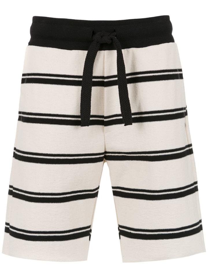 Osklen Striped Bermuda Shorts - Black