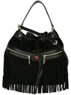 Love Moschino Fringed Shoulder Bag, Women's, Black