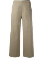 Fabiana Filippi Wide Leg Cropped Trousers, Women's, Size: 42, Nude/neutrals, Cotton/spandex/elastane