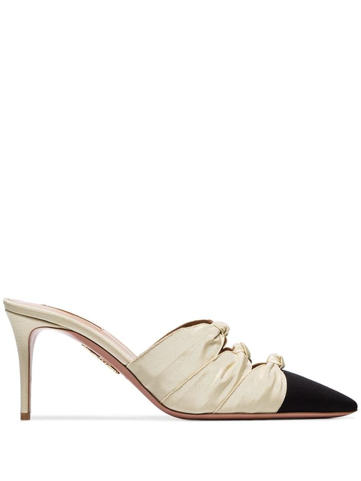 Aquazzura Beige 75 Mondaine Pumps - Neutrals